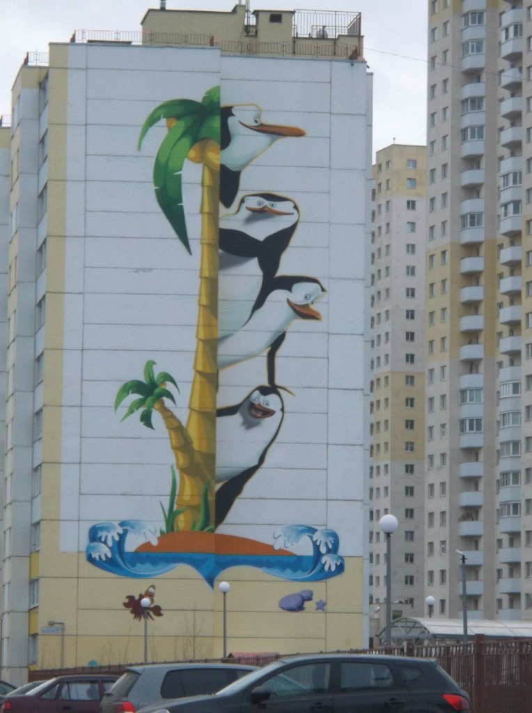 поселок Шушары, граффити, рисунки, достопримечательности, Пушкинский район