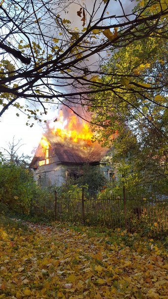 В городе Пушкине, неподалеку от дома-усадьбы Чистякова, произошел пожар, фото-2